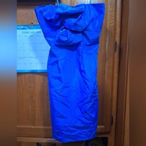 J. Crew Elegant Blue 100% Silk Strapless Prom/Bridesmaid Dress. Size 4
